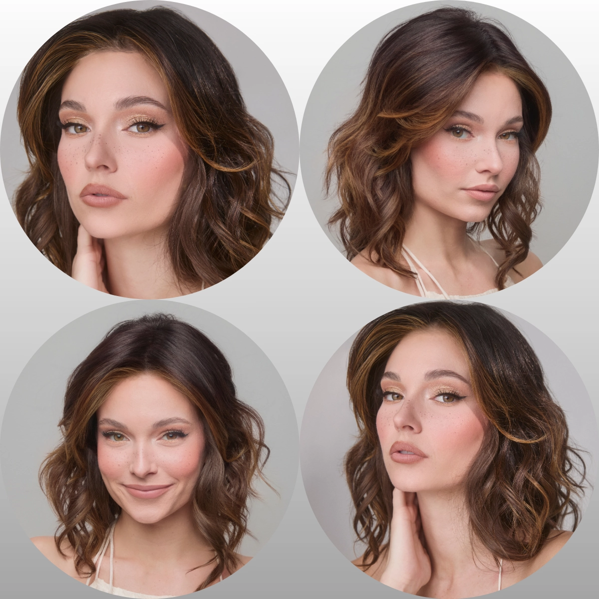 Medium Wavy Top Piece Mono in Spiced Mocha-R - Accessory Hairpiece Collection by Amore ***CLEARANCE***
