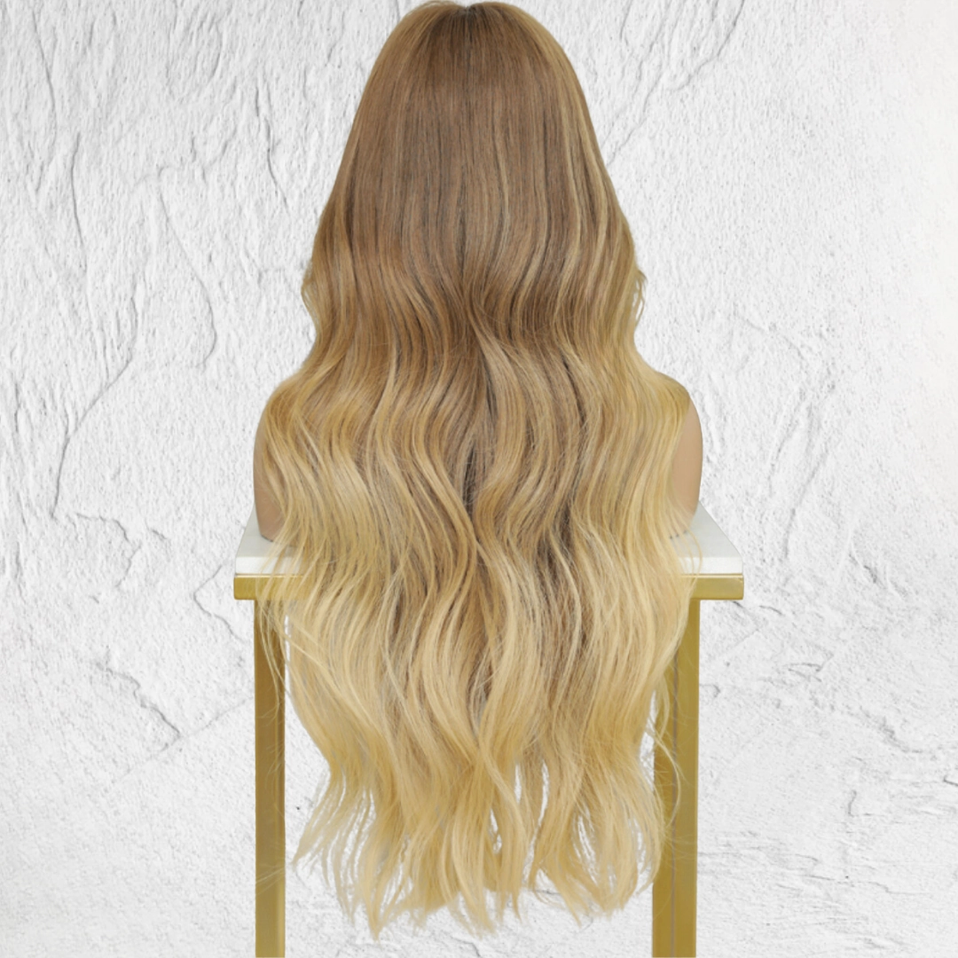 Mixed Blonde Ombre Human Hair Lace Front Wig
