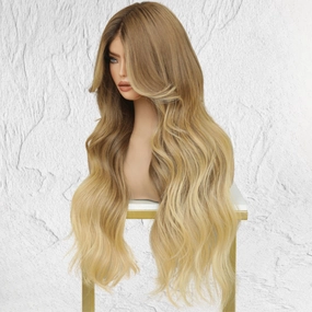 Mixed Blonde Ombre Human Hair Lace Front Wig