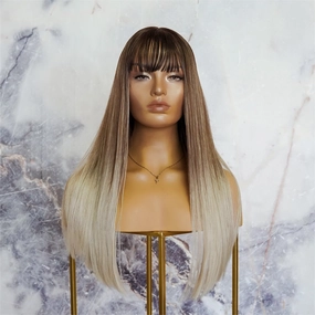 MOROCCO Brown Ombre Fringe Wig