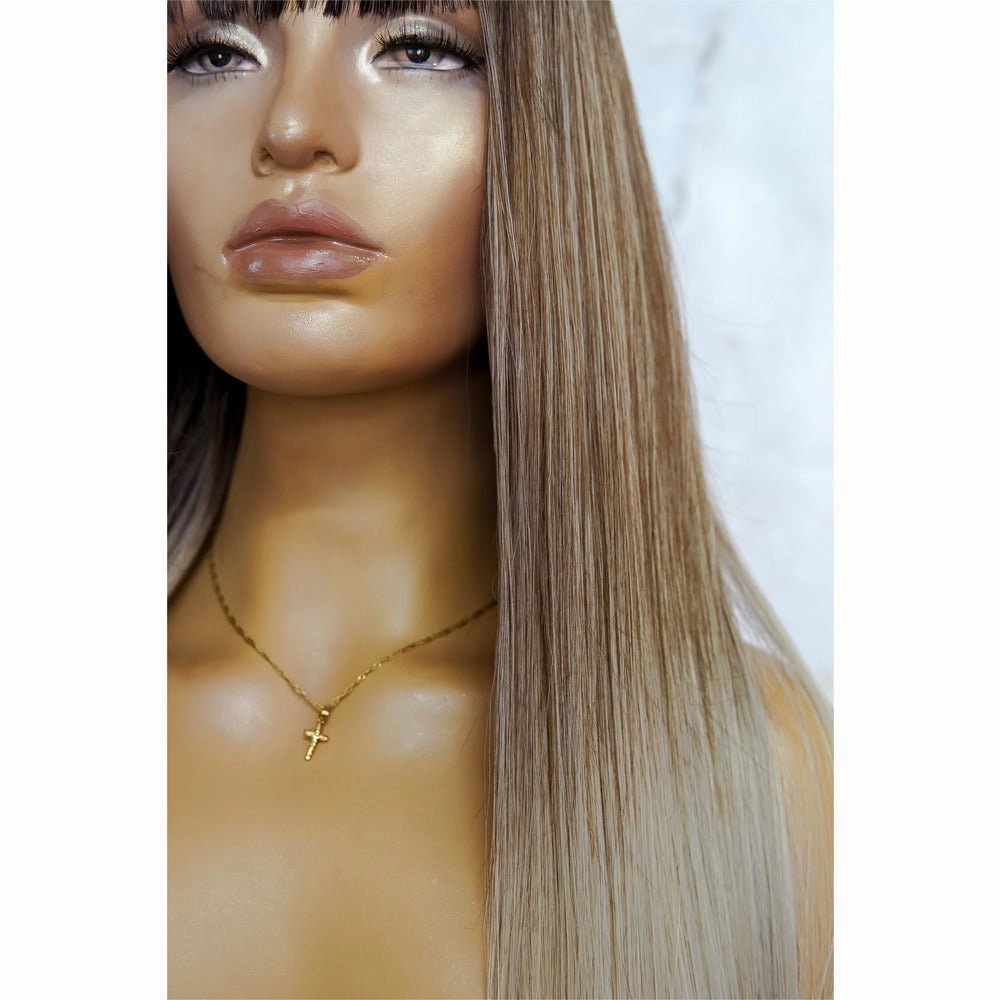 MOROCCO Brown Ombre Fringe Wig