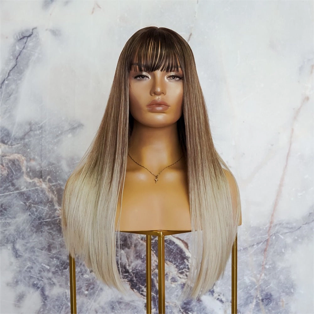 MOROCCO Brown Ombre Fringe Wig