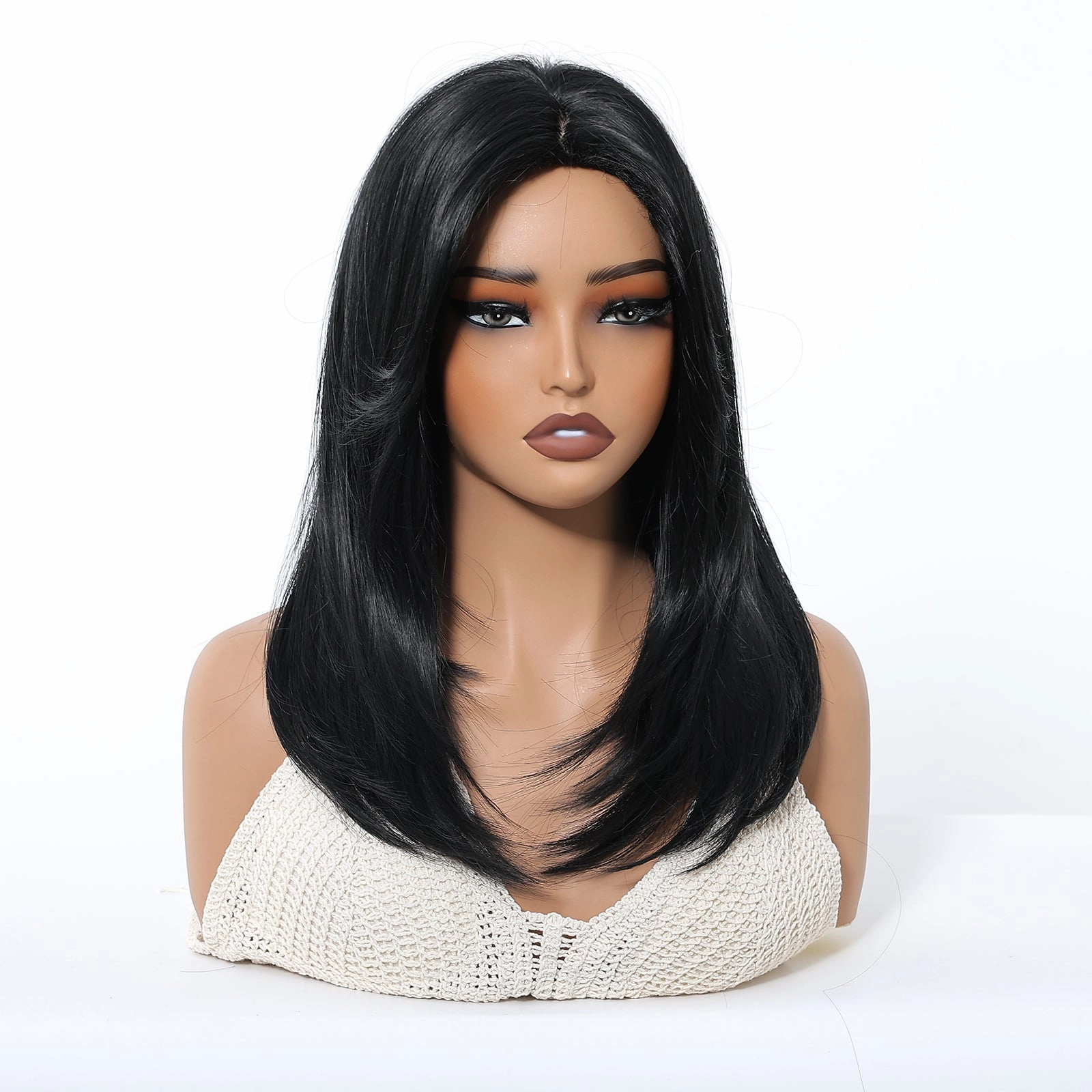 Natural Black Wig with Layers - MARKETPLACE