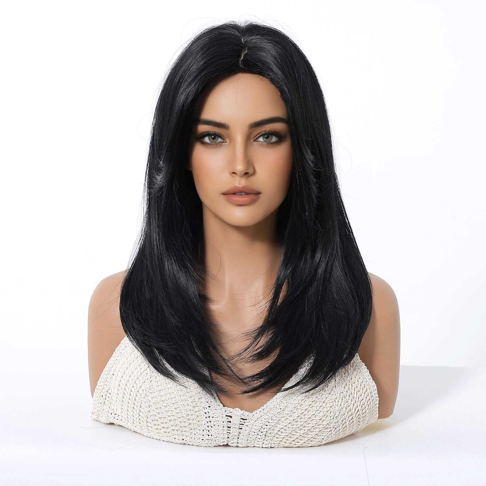Natural Black Wig with Layers - MARKETPLACE