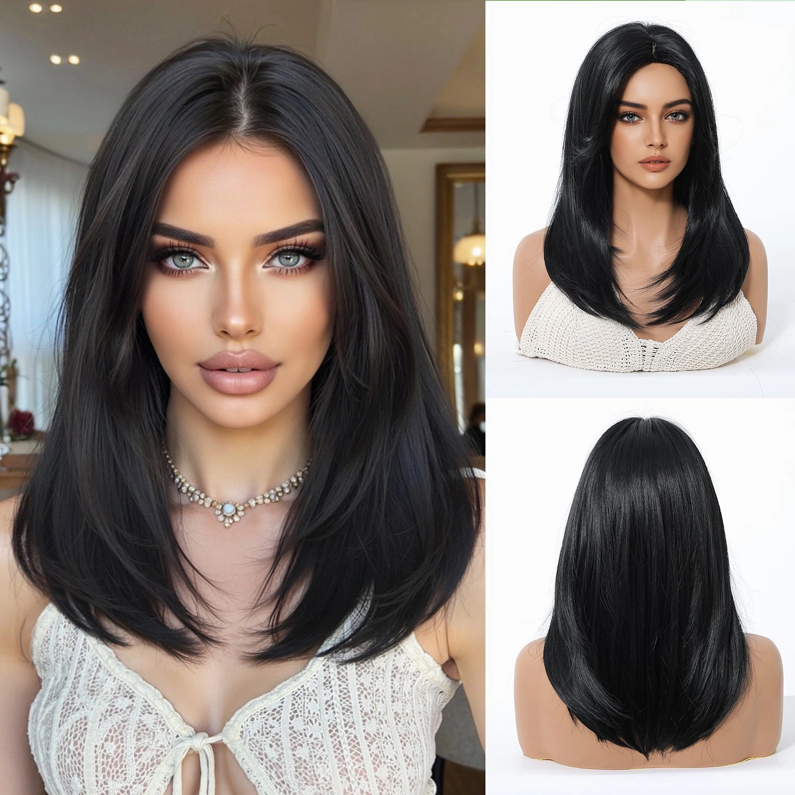 Natural Black Wig with Layers - MARKETPLACE