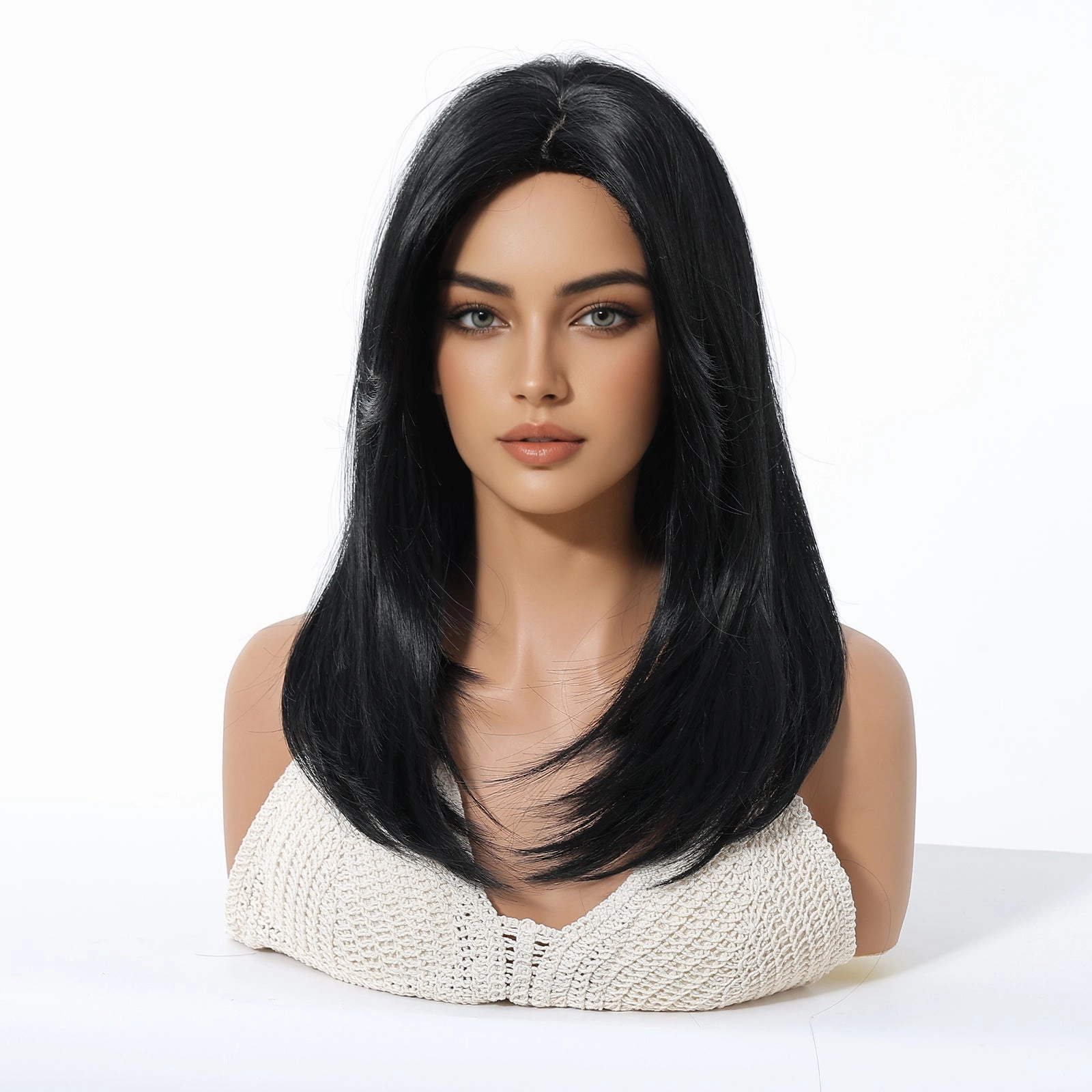 Natural Black Wig with Layers - MARKETPLACE