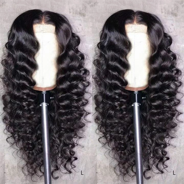 Natural Crimps Curls Loose Deep Wave Glueless 5x5/6x4.5 Closure HD Lace Human Hair Wig With Baby Hair-Geeta Hair