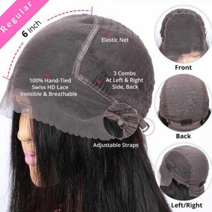 Natural Curly Hair 13x6 HD Lace Front Wigs Human Hair Pre Plucked Hairline Glueless Wig-Geeta Hair