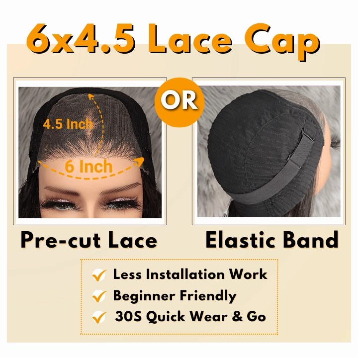 No Code 50% OFF Flash Sale: Glueless 6x4.5 Bouncy Curl Pre Cut HD Transaparent Lace Human Hair Wigs-Only 2 Days