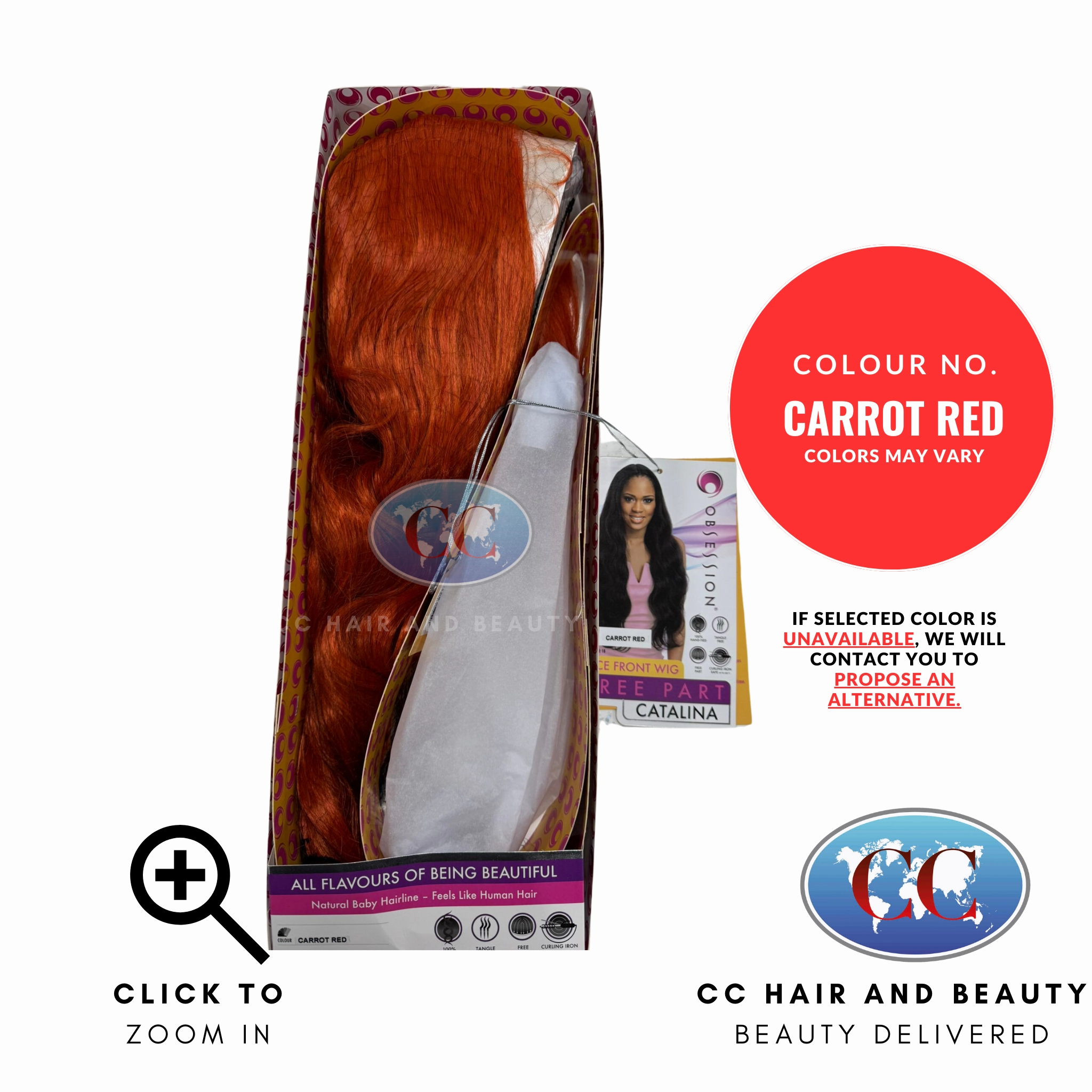 Obession Synthetic Hair Lace Front Wig Free Part - Catalina