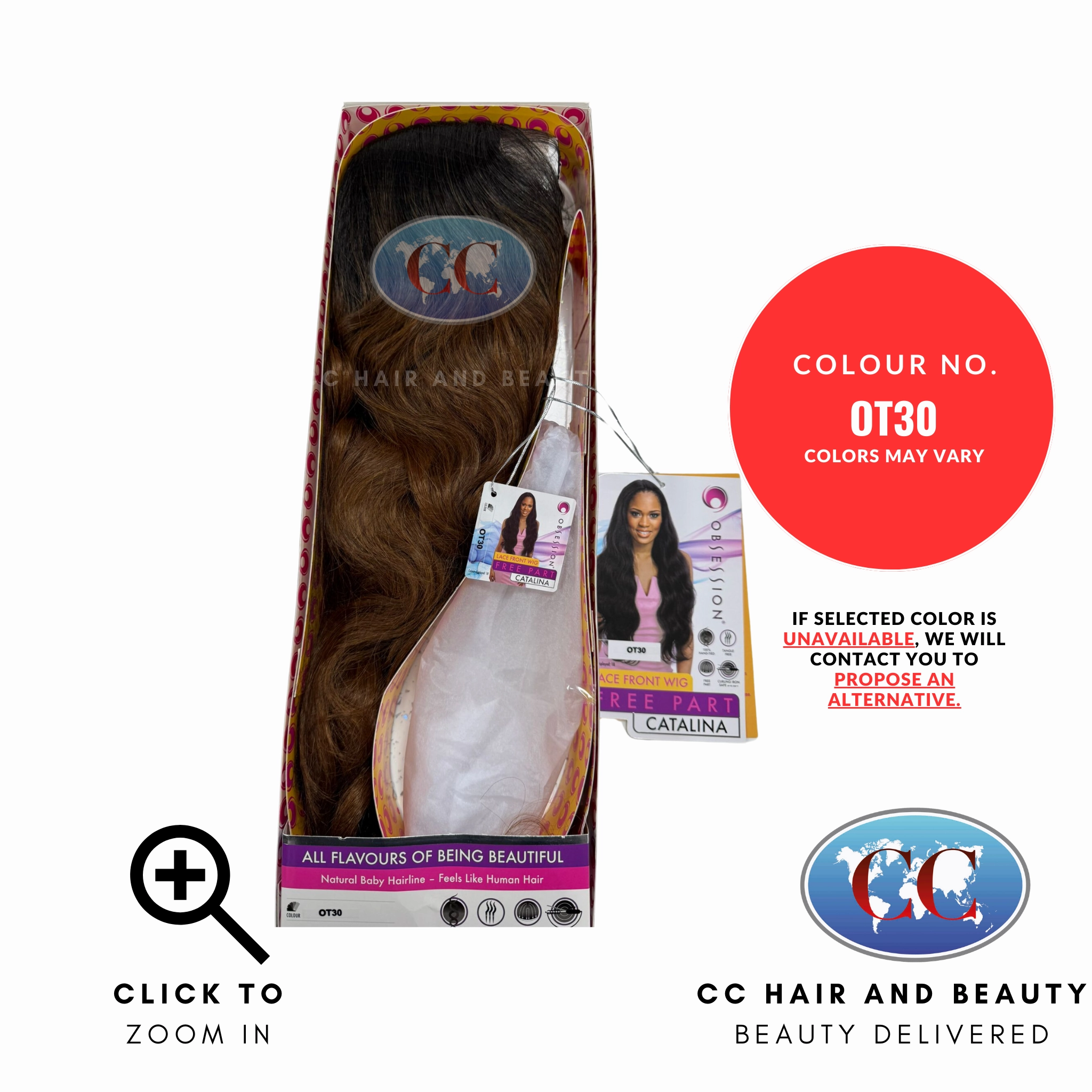 Obession Synthetic Hair Lace Front Wig Free Part - Catalina