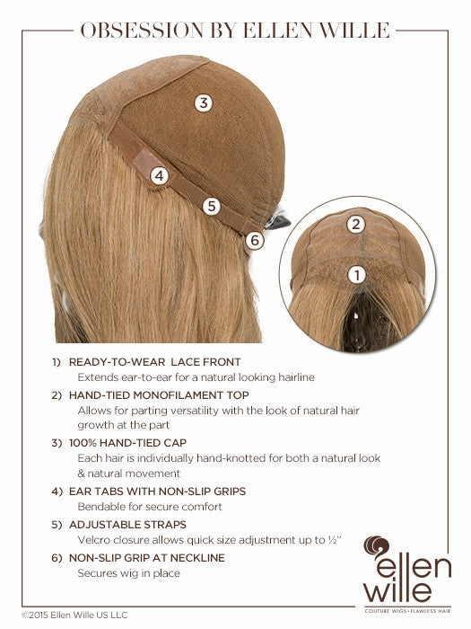 Obsession HT Wig by Ellen Wille | Remy Human Hair Hair | Petite/Average Cap