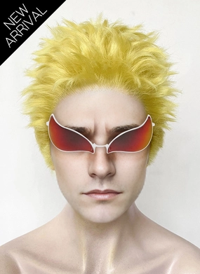 One Piece Donquixote Doflamingo Yellow Wavy Lace Front Synthetic Men's Wig LF6127