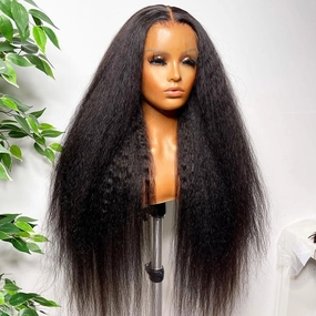 Over $101 Save $100: Natural Hairline Kinky Straight Hair 13x6 Lace Fornt Wig - Christmas Flash Sale