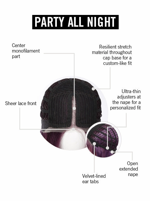 Party all Night Wig by Hairdo | Heat Friendly Synthetic Hair | Average Cap