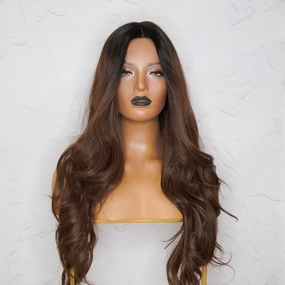 PETA Dark Brown Lace Front Wig