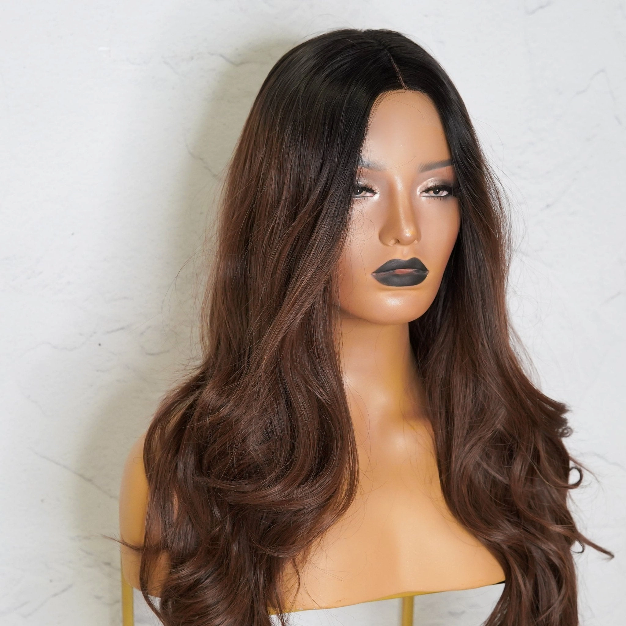 PETA Dark Brown Lace Front Wig