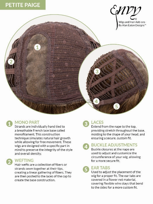 Petite Paige Wig by Envy | Mono Part | Synthetic Fiber | Petite Cap