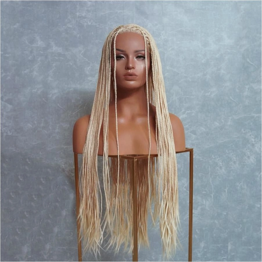 PHOENIX Ice Blonde Braided 26" Lace Front Wig