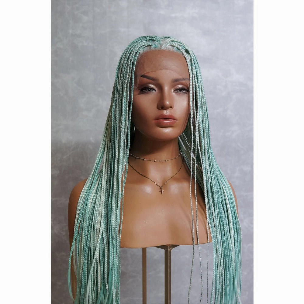 PHOENIX Mint Braided 26" Lace Front Wig