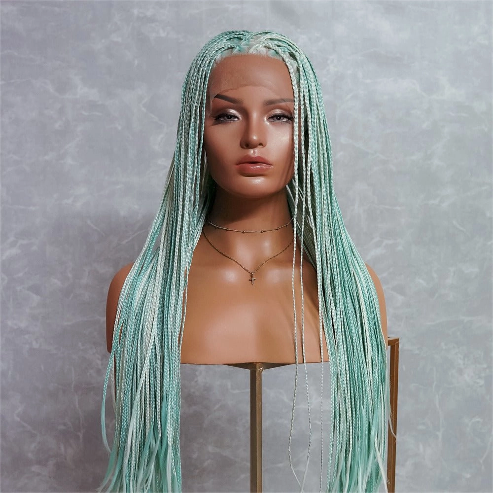 PHOENIX Mint Braided 26" Lace Front Wig