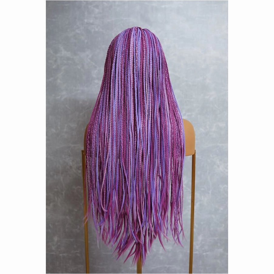 PHOENIX Mixed Pink Braided 26" Lace Front Wig