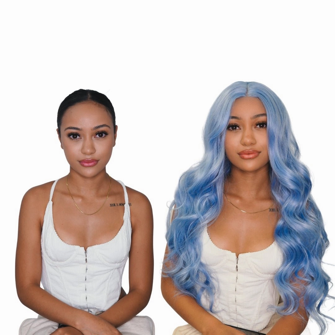POLLY Blue 30" Lace Front Wig