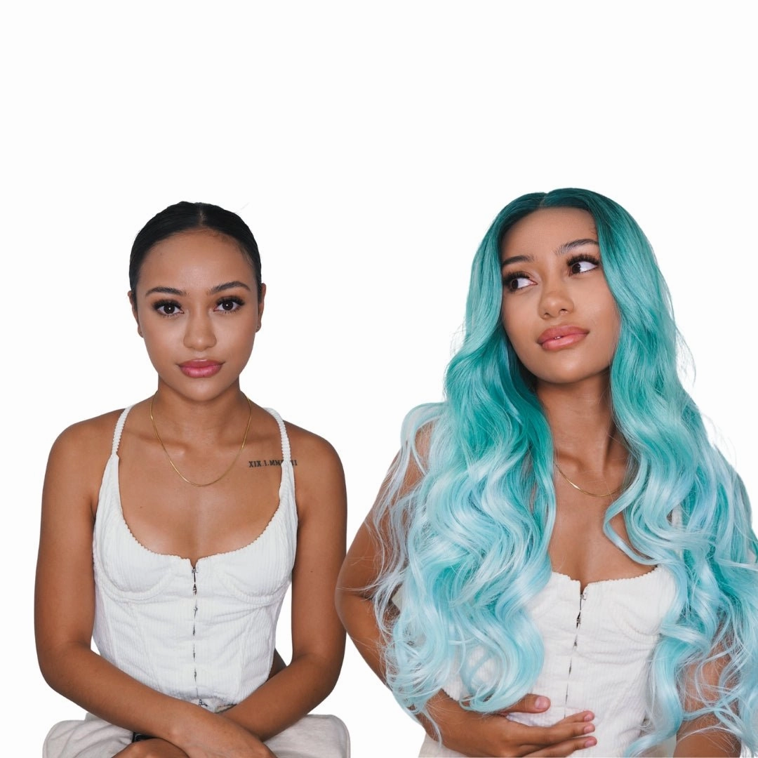 POLLY Ombre Blue 30" Lace Front Wig