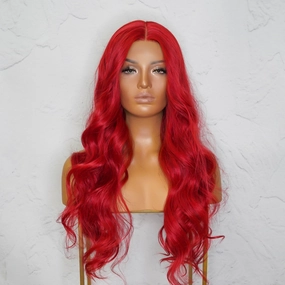 POLLY Red 30" Lace Front Wig