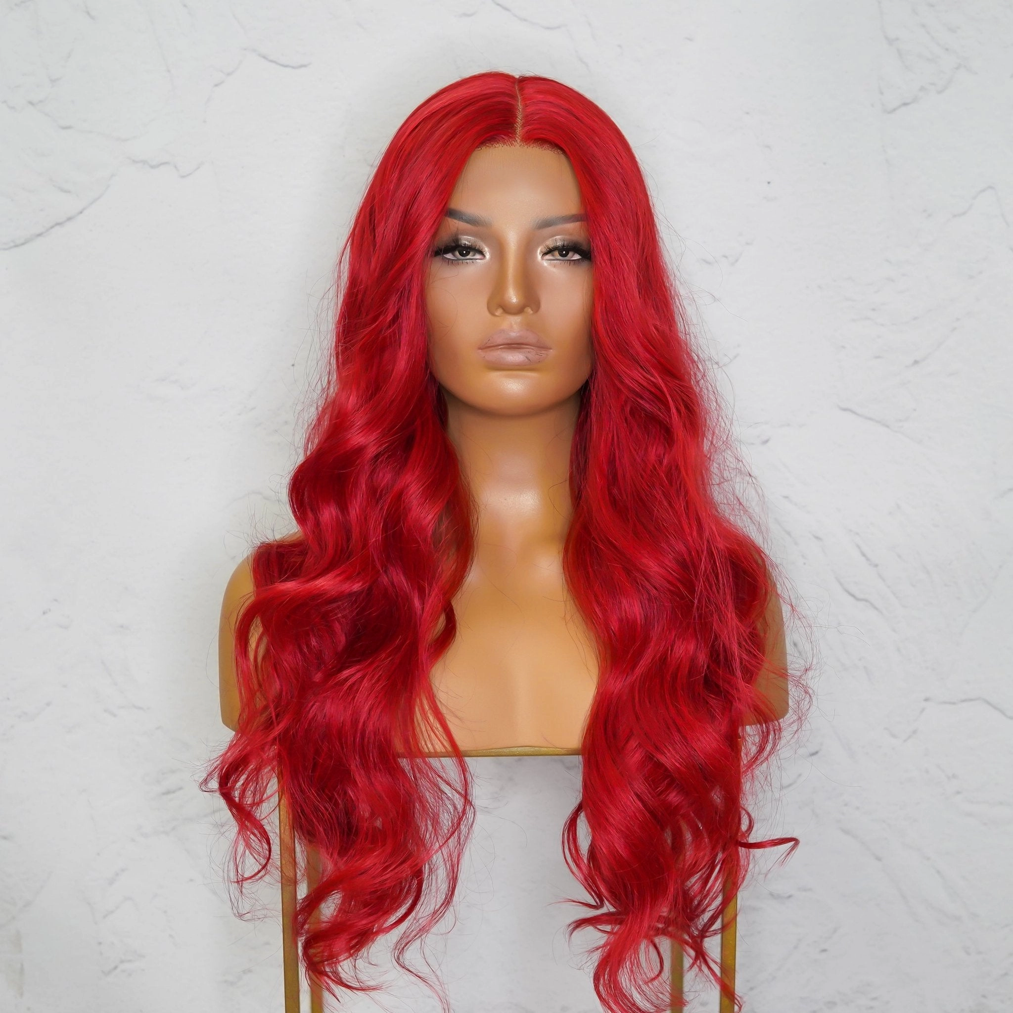 POLLY Red 30" Lace Front Wig