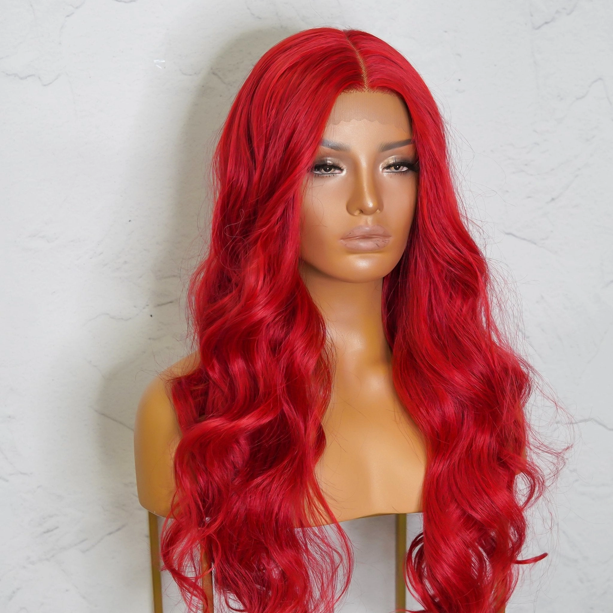 POLLY Red 30" Lace Front Wig
