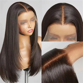 Pre Bleached Knots Glueless Wig Layered Cut 13x4 HD Lace Front Wig Human Hair for Women Pre Plucked Natural Hairline