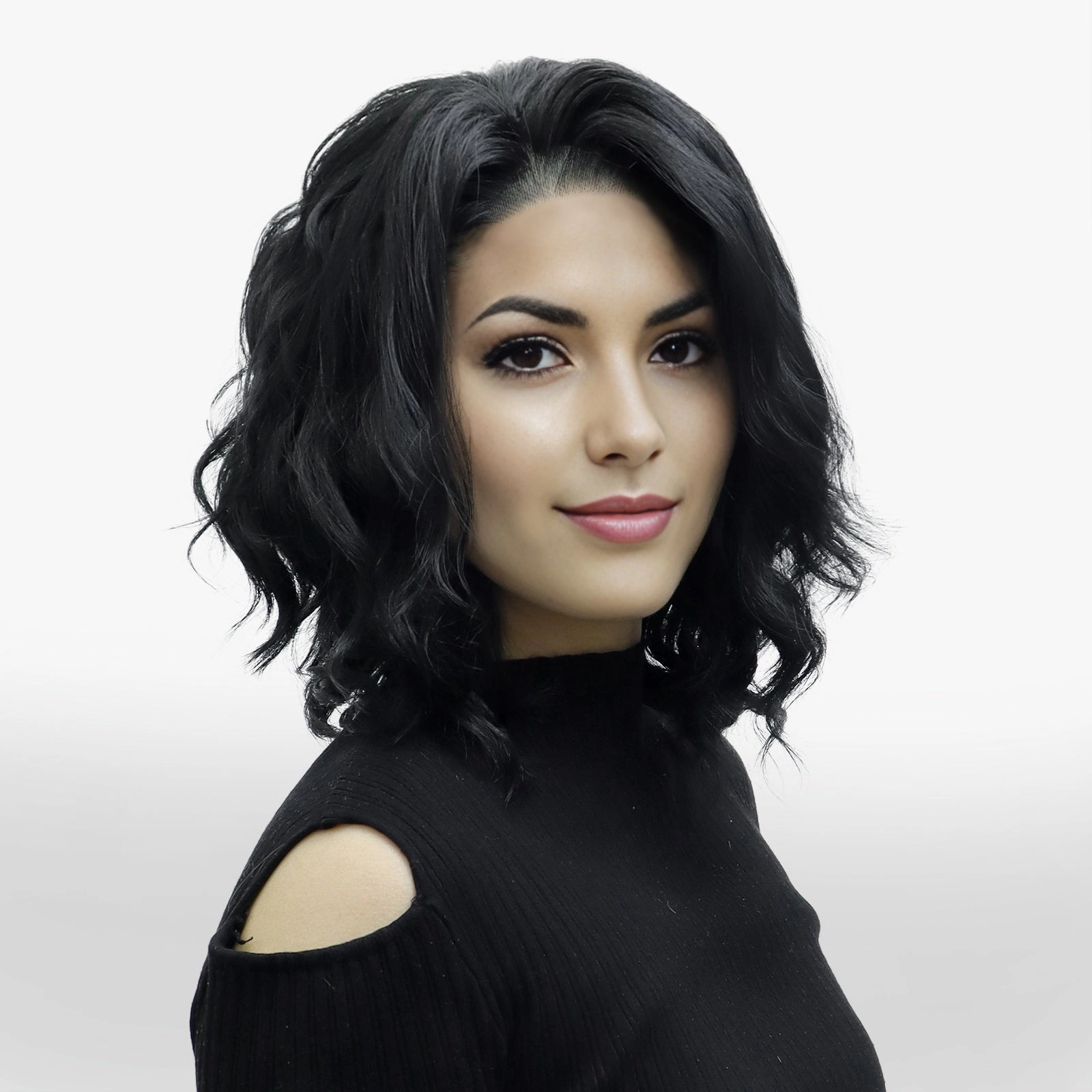 PRE-ORDER DIVA Short Curly Black Wigs 13*4 Lace Front wig -N17-1-13*4