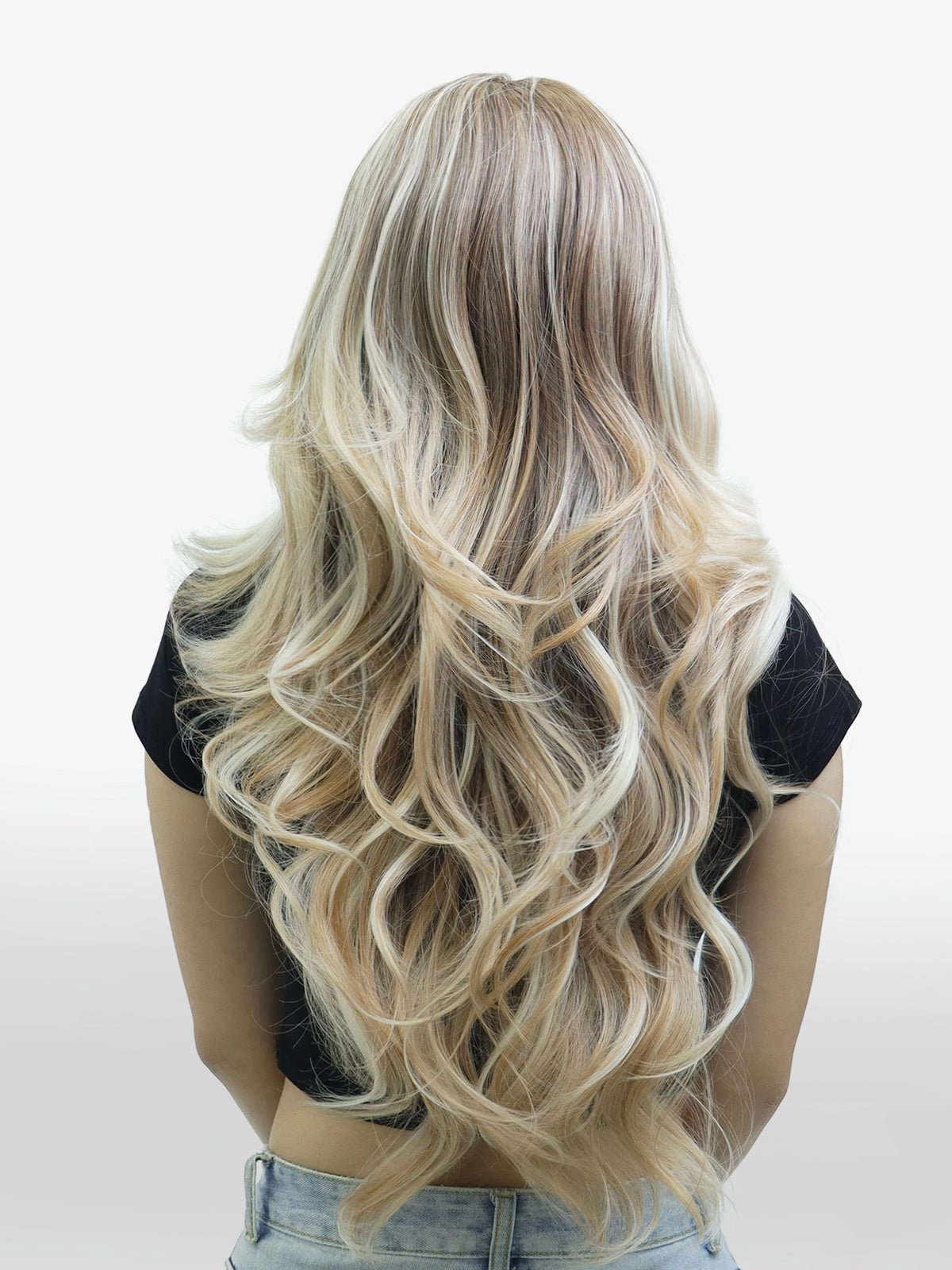 PRE-ORDER Stacy Apricot Blonde with beige Highlight Big layer lace wig 13*4 free Parting Daily Dating Wig-F100-1T2440