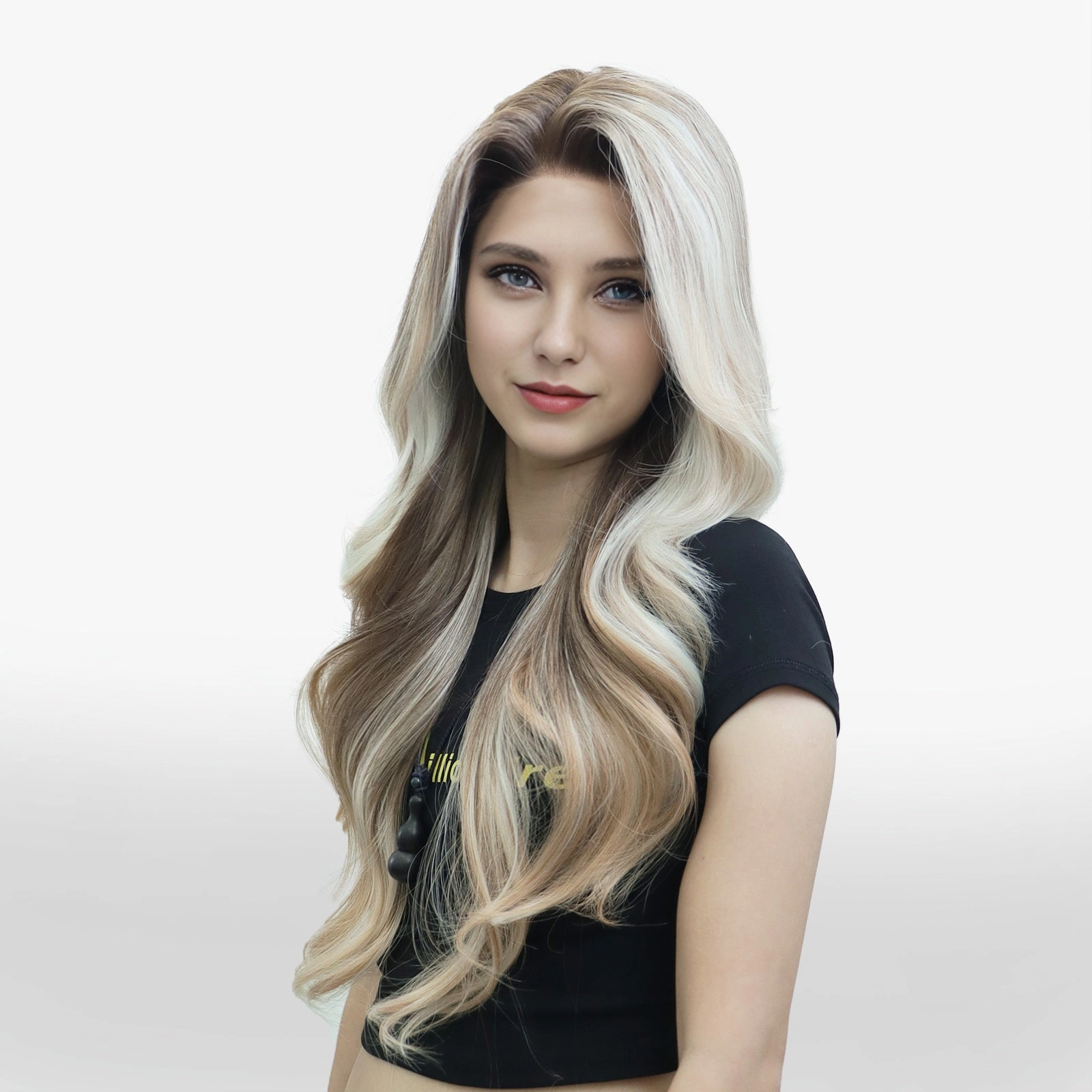 PRE-ORDER Stacy Apricot Blonde with beige Highlight Big layer lace wig 13*4 free Parting Daily Dating Wig-F100-1T2440