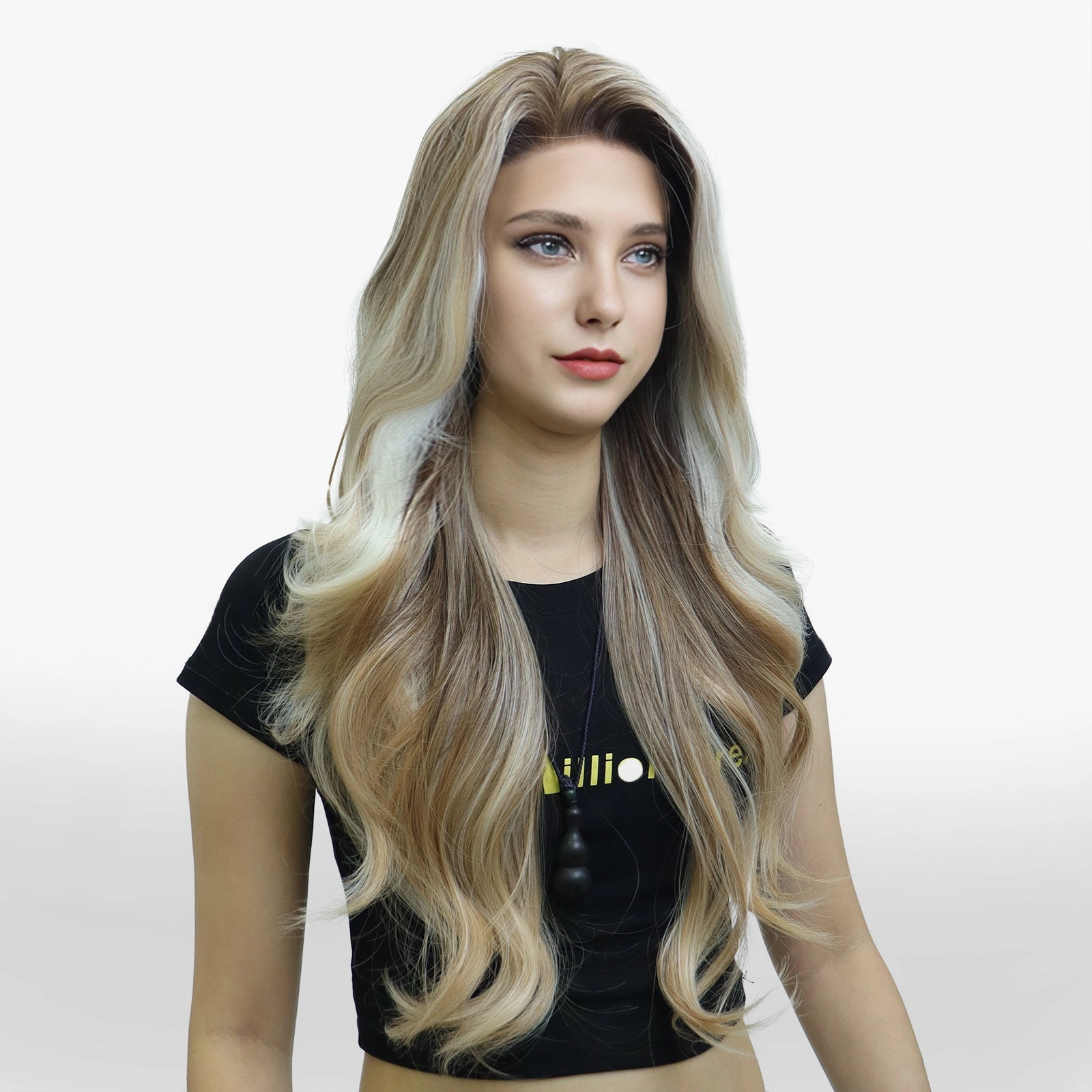 PRE-ORDER Stacy Apricot Blonde with beige Highlight Big layer lace wig 13*4 free Parting Daily Dating Wig-F100-1T2440