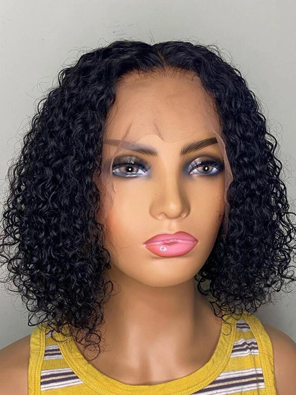 Preplucked Glueless Full HD Lace Bob Curly Wig In Density 150% CF397