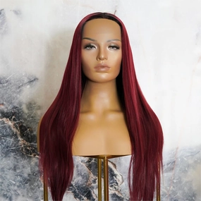 RACHEL 24" Cherry Red Lace Front Wig