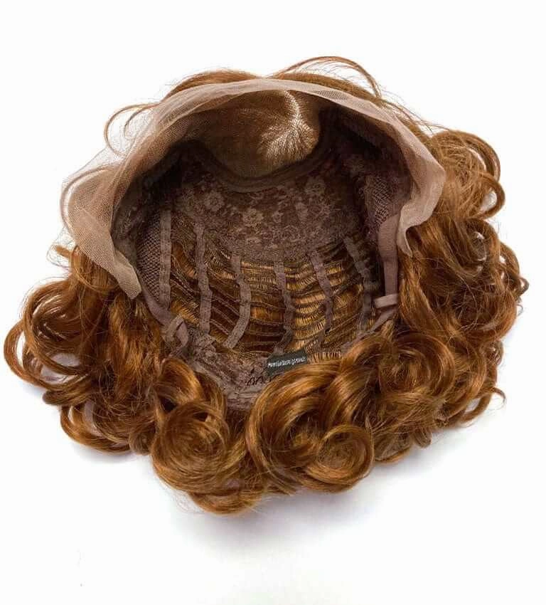 Red, auburn & blonde pinup wig, lace front, vintage style: Ginny