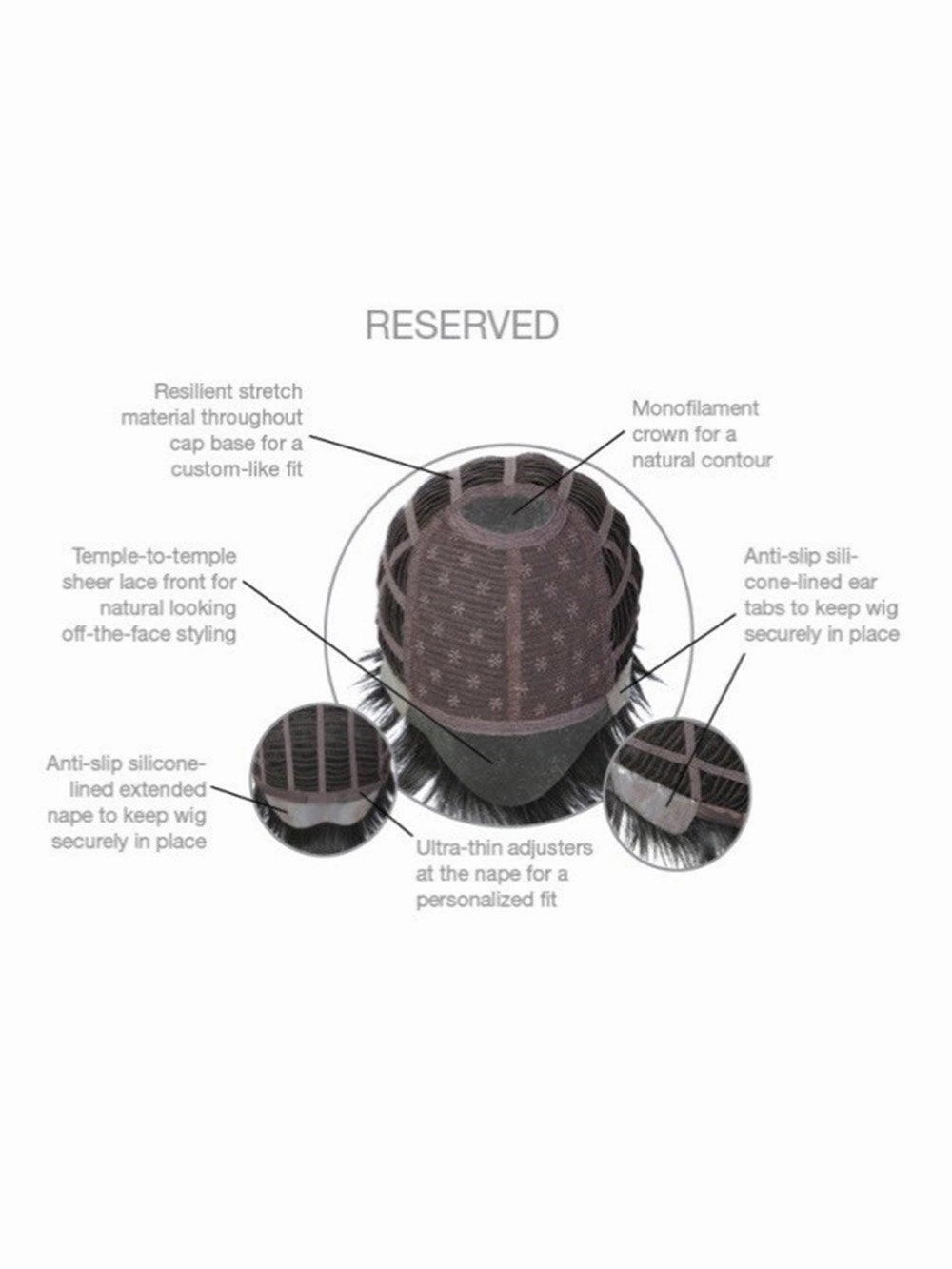 Reserved Men's Wig by HIM | Heat Friendly Synthetic Hair | Average/Large Cap