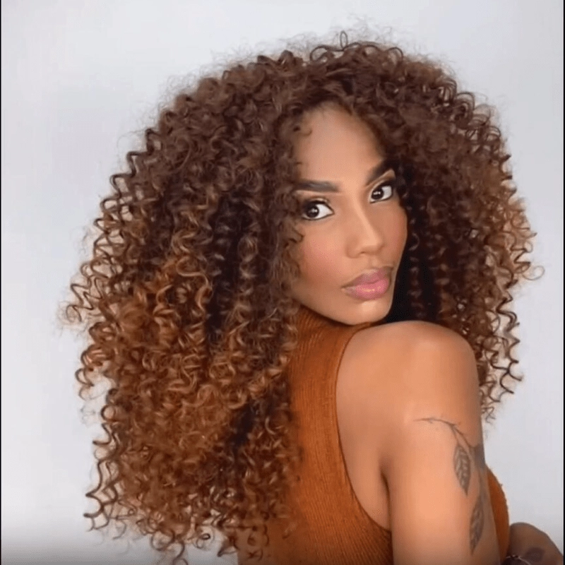 Resilient Kinky Curly Glueless Wig 13X4 Lace Front Wigs Human Hair Pre Plucked 180% Density