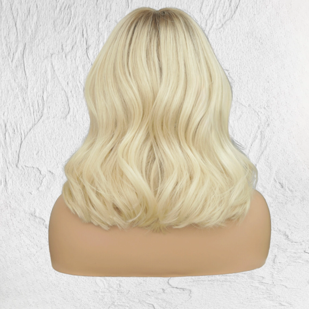 Root Stretch Blonde Human Hair Lace Front Wig