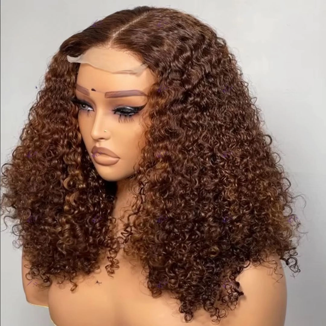 Sapphieruiz Same Wig | Geeta Hair Chocolate Brown Glueless Wig Pre Cut 4x6 Full Curly Colored Lace Human Hair Wigs