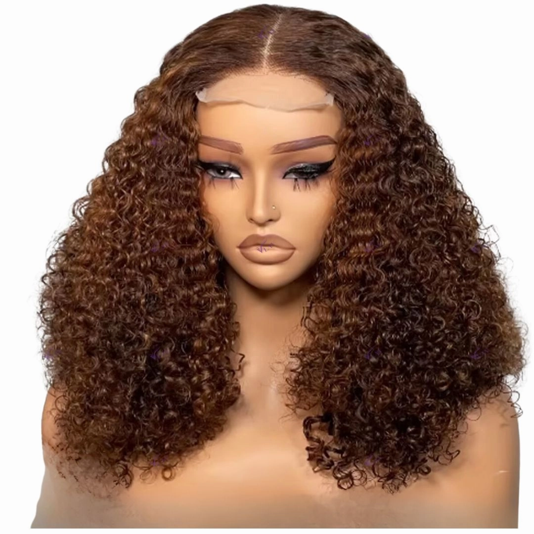 Sapphieruiz Same Wig | Geeta Hair Chocolate Brown Glueless Wig Pre Cut 4x6 Full Curly Colored Lace Human Hair Wigs