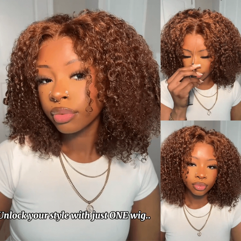Sapphieruiz Same Wig | Geeta Hair Chocolate Brown Glueless Wig Pre Cut 4x6 Full Curly Colored Lace Human Hair Wigs