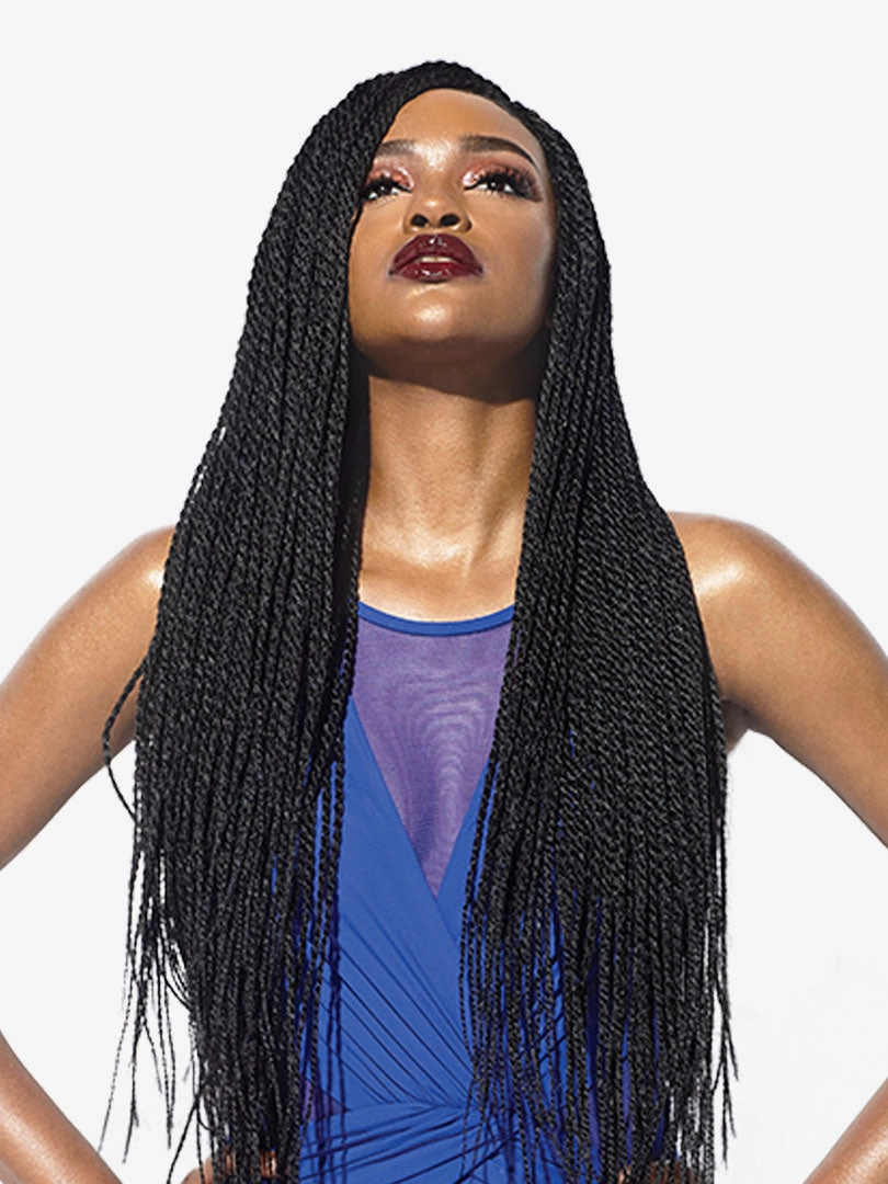 Sensationnel Cloud9 Ruwa 4x4 Swiss Braided Lace Front Wig - Senegal Twist 32 inches