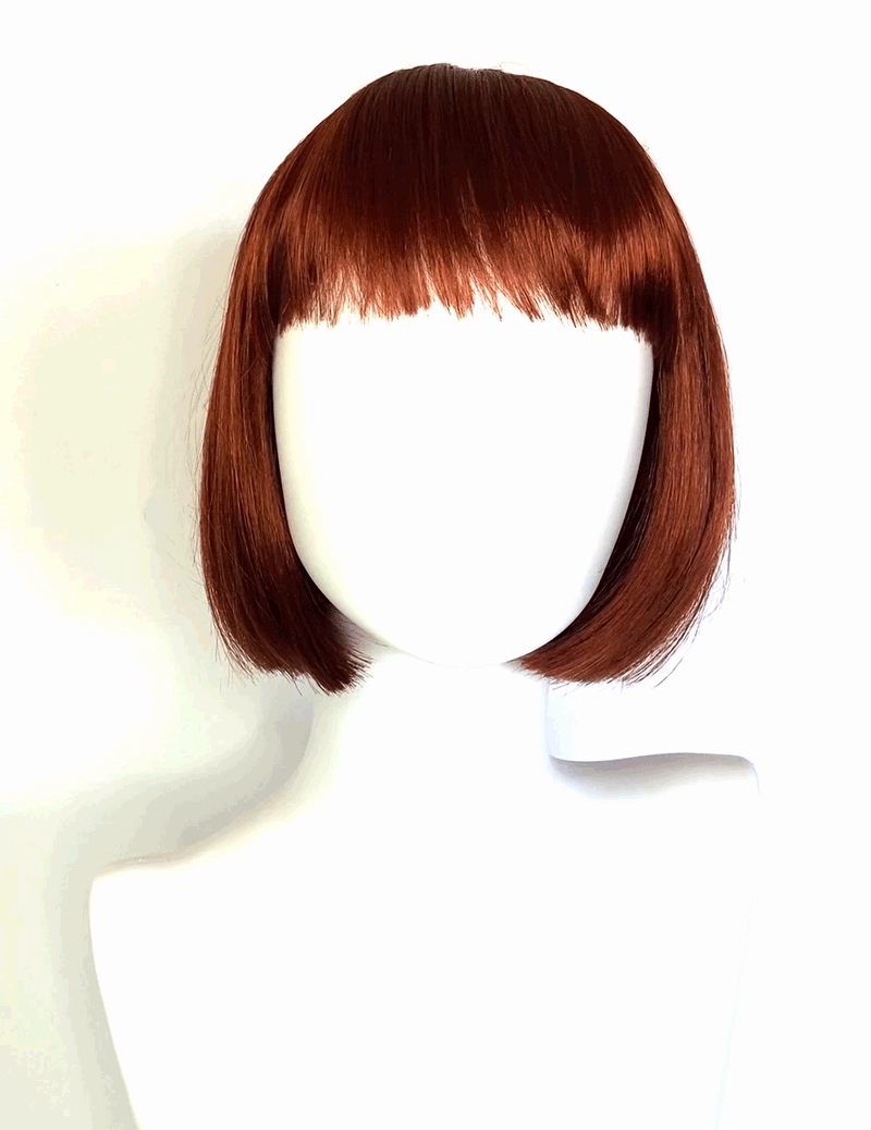 Short copper-red/ginger bob wig: Minnie