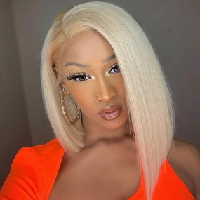 Short Straight Hair 613 Bob Wig 13x4 HD Lace Front Wig For Black Women 100% Real Human Hair Wig-Geeta Hair