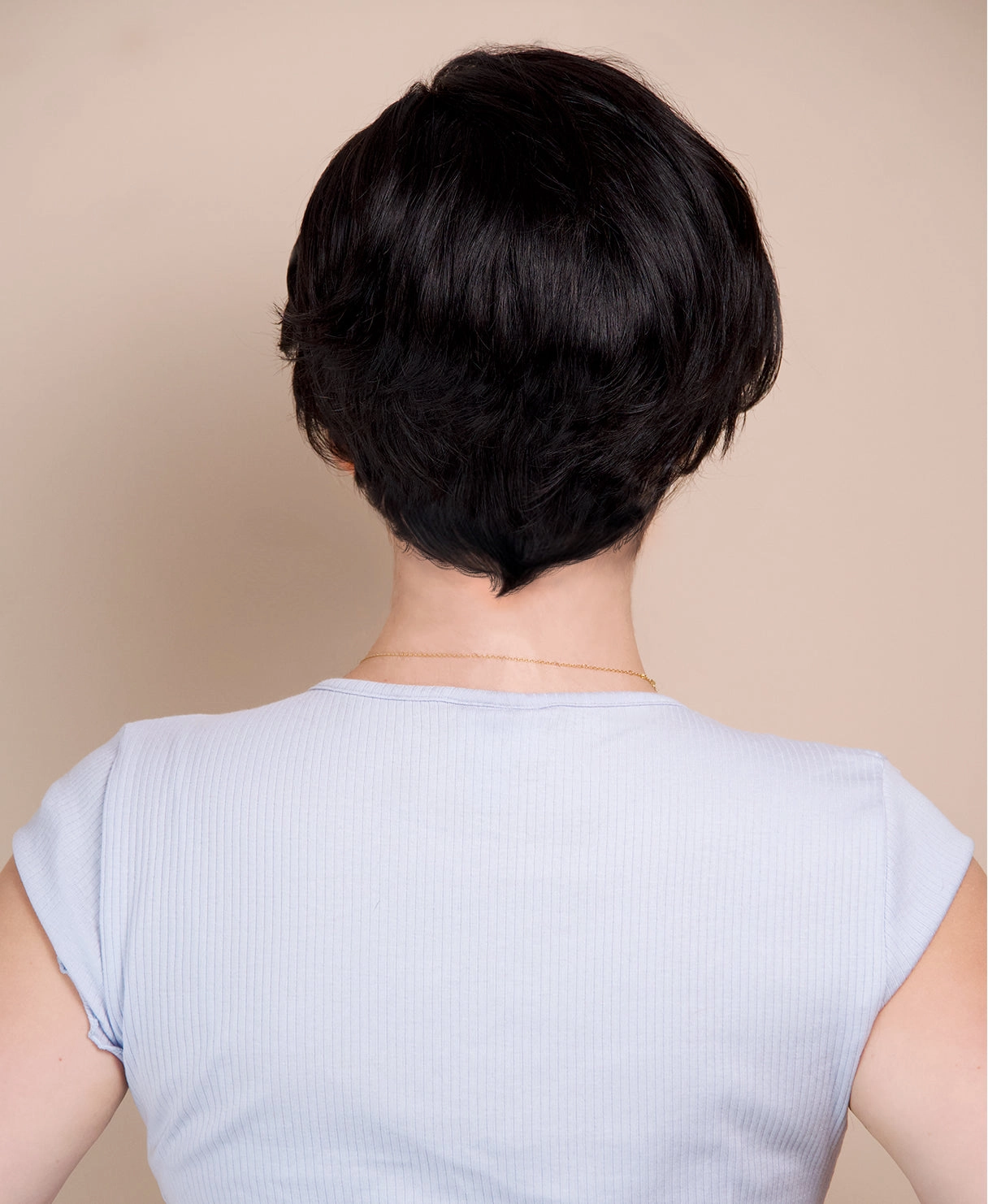 Short Wedge Human Wig - 6 Natural Black.