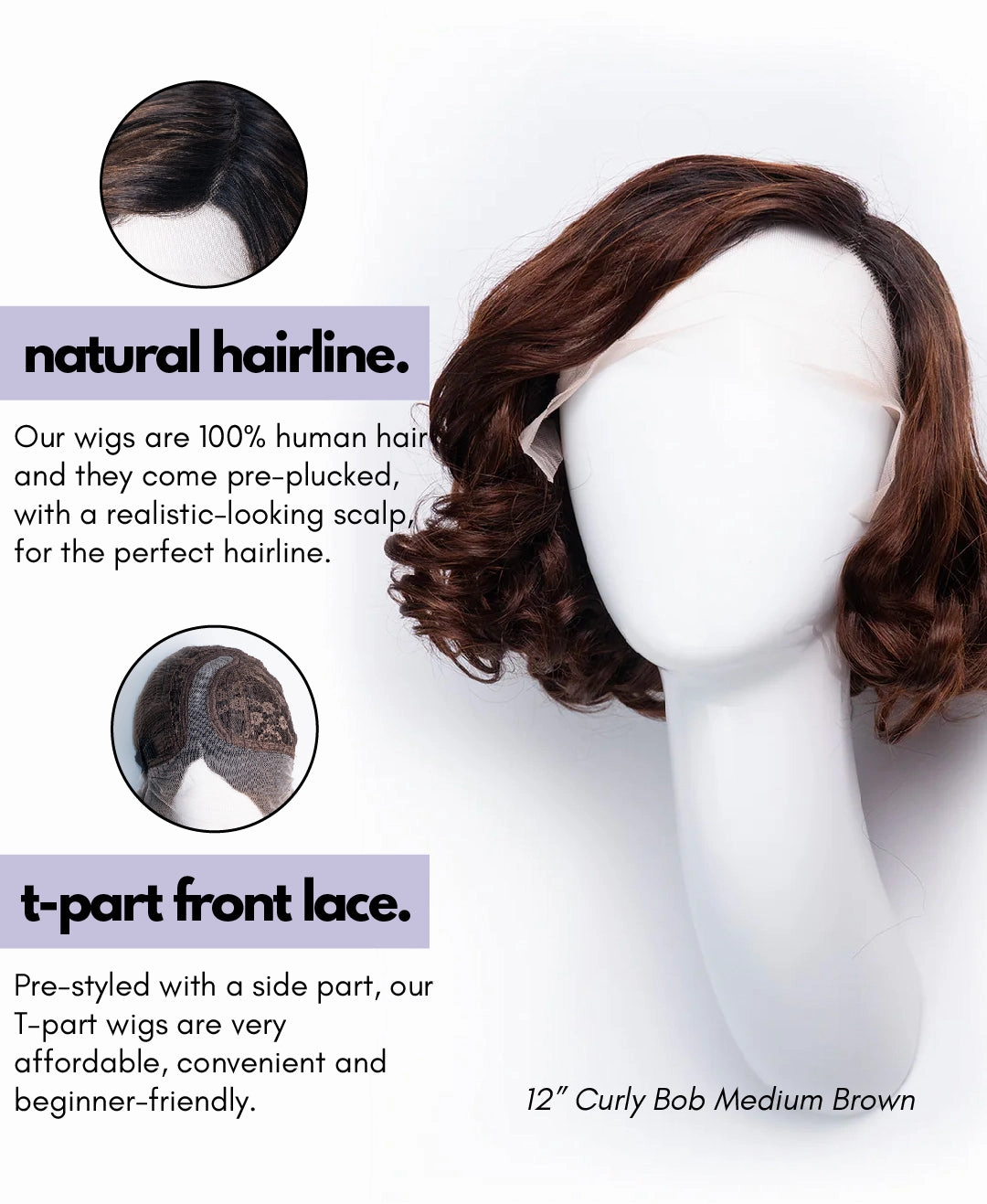 Short Wedge Human Wig - 6 Natural Black.